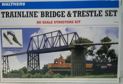 WALTHERS #931-802 HO SCALE TRAINLINE BRIDGE & TRESTLE SET NEW IN BOX - Image 1 of 2