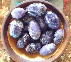 Large 235 GRAM AMETHYST SHIVA LINGAM ENERGY BALANCING CRYSTAL LINGAM STONE - Picture 1 of 3