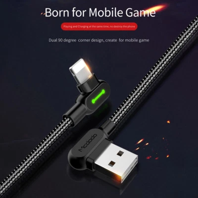 Mcdodo Elbow USB Cable Charger Cord for iPhone XS 11 12 13 14 Pro Max 8 7 XR SE - Image 1 of 4