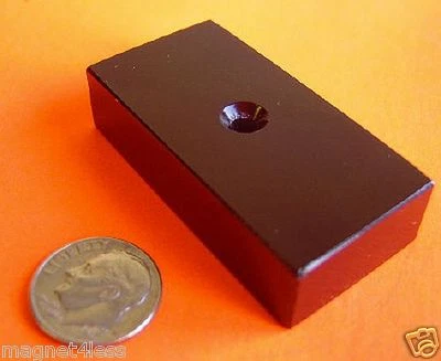 APPLIED MAGNETS 2 Strong Grade N42 2x1x1/2 Inch Epoxy Rare Earth Neodymium Magnet with #6 Hole