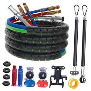 Kit de línea de aire para semirremolque de 15 pies con soporte Gladhand y resortes 15 pies-rojo y azul - Imagen 1 de 7
