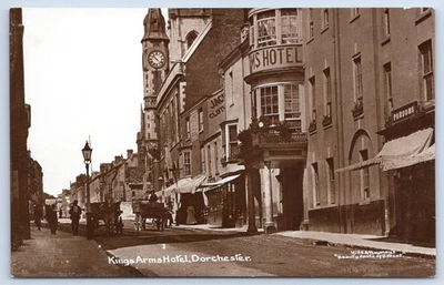 Dorchester old cars shops Dorset Real Photo Postcard do  57 - Image 1 of 2