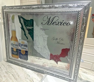 Corona Light Cerveza Mexiko Strand Bier Spiegel Ozean Bar Schild Extra Limette 29x22,5" - Bild 1 von 6