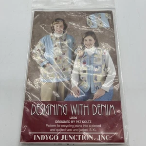 Idygo Junction Designing With Denim Up-Cycled Quilted Jean Jacket Sm-XL VTG 1999 - Picture 1 of 2