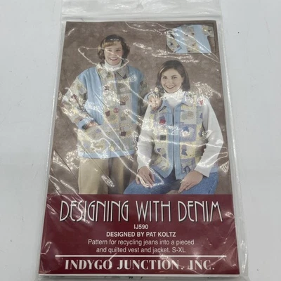 Idygo Junction Designing With Denim Up-Cycled Quilted Jean Jacket Sm-XL VTG 1999 - Image 1 of 2