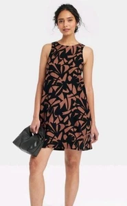 A New Day Linen Blend Sleeveless Printed Shift Dress Size XS NWT - Picture 1 of 11