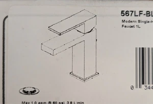 Delta 567LF-BLGPM-PP Matte Black - Bathroom Sink Faucet BRAND NEW GENUINE RETAIL - Picture 1 of 6