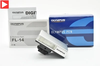 Near Mint Olympus Electronic Flash FL-14 FS-FL14 Silver Shoe Mount from Japan - Image 1 of 4