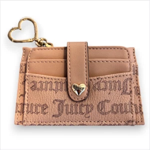 Juicy Couture Pink Heart Card Holder Wallet Keychain - Picture 1 of 5