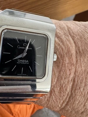 omega constellation mens Tv Screen Cracked Ice Spider Face Watch. Quite Rare - Image 1 of 4