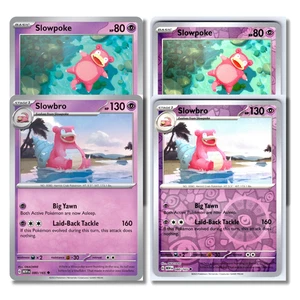 Pokémon 151 Slowpoke Slowbro Evolution Set NM + Reverse Holo - Picture 1 of 1