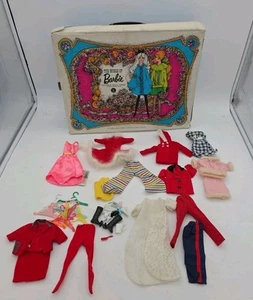 LOT OF VINTAGE 1960's MATTEL BARBIE And Misc Clothes And Accessories With Case - Picture 1 of 22