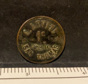 ST. THOMAS, Token, G. LEVITI, Mexic, 1 cent, Circ. - Bild 1 von 4