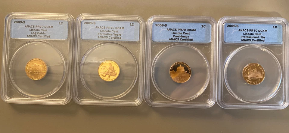2009-S Lincoln Cents ANACS PF70  (All 4 Varieties) - Image 1 of 4