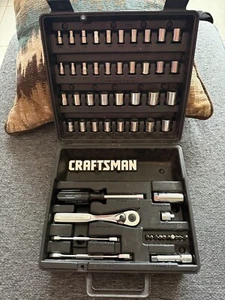 CRAFTSMAN 33653 - 53PC 3/8"/ 1/4” SAE/METRIC MECHANICS SOCKET SET - G - USA - Picture 1 of 4
