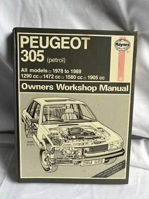 peugeot 305 petrol all models owners workshop manual hardcover repair manual - Image 1 of 4