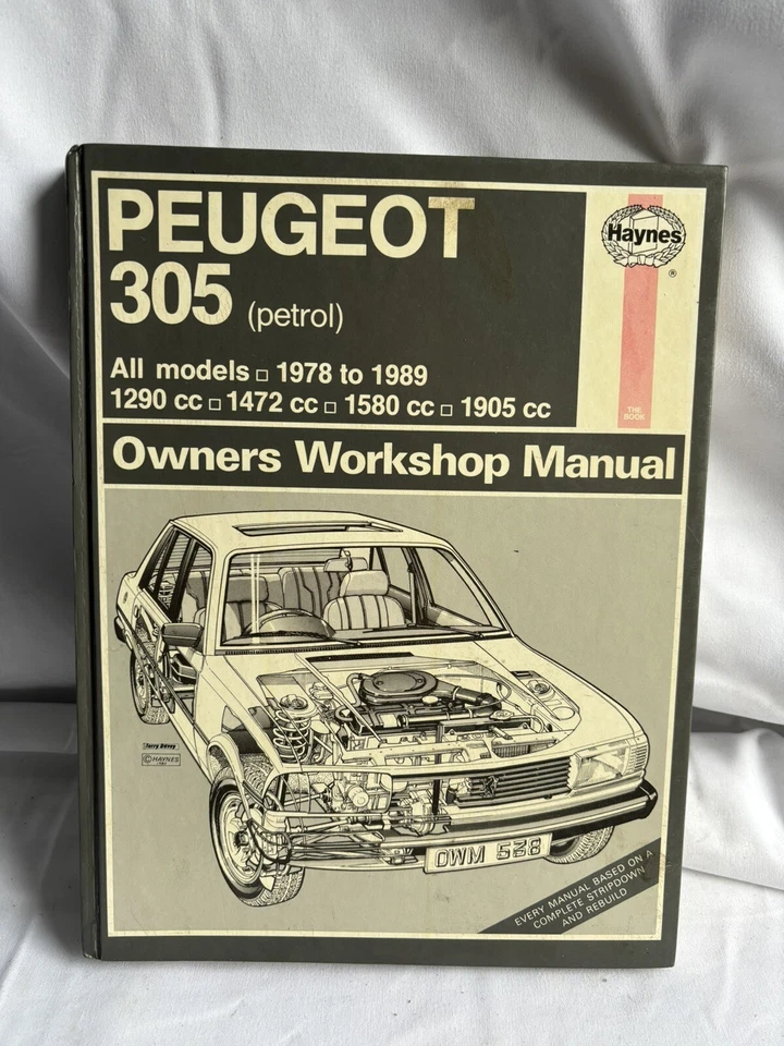 peugeot 305 petrol all models owners workshop manual hardcover repair manual - Image 1 of 4