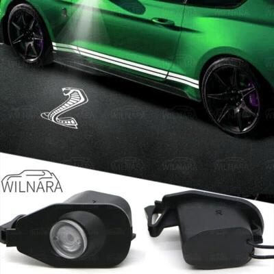 2pc Puddle Rearview mirror LED Lights Projection for Mustang Shelby 2013-2021 - Image 1 of 4