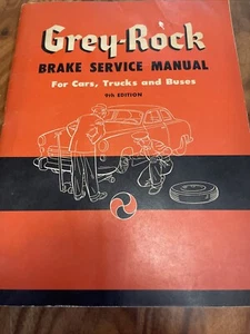 Grey-Rock Brake Service Manual 9th Edition 1951 Raybestos Manhattan - Bild 1 von 5