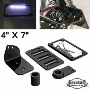 Side Mount License Plate Holder Kit For Harley Softail FLFB FXLRST FXBB 2018-22 - Afbeelding 1 van 7