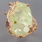 Natural 20 ct+ Not Enhanced Prehnite Ring 925 Sterling Silver Size 8 /R332326