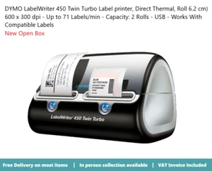 DYMO LABELWRITER 450 TWIN TURBO UK - Picture 1 of 7