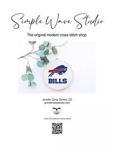 Buffalo Bills Football Counted Cross Stitch Pattern Leaflet - Picture 1 of 4