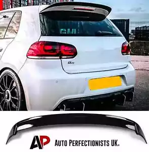 VW Golf MK6 GTD GTI R20 R Gloss Black Rear Boot Roof Spoiler Wing 2008-2013! - Picture 1 of 15