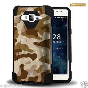 Funda a prueba de golpes camuflaje del desierto con cubierta de soporte para Samsung Galaxy Amp Prime Sol J321 - Imagen 1 de 5