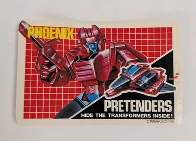 1988 Japan Transformers Pretender Cloudburst Phoenix Figure Trading Card File - Image 1 of 2