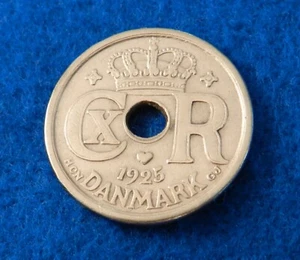 1925 Denmark 25 Ore - Nice Key Date Coin - See PICS - Picture 1 of 2