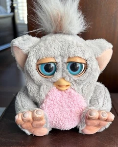 2005 Emoto-Tronic Furby Baby Grey Pink, Blue Eyes, Gently used, WORKING GREAT - Picture 1 of 4