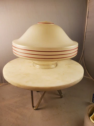Art Deco Style Glass Light Fixture 1940's 1950's MCM Cover