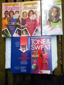 1980s Workout VHS 12 Tape lot JENNY CRIAG, RICHARD SIMMONS + - Picture 1 of 9