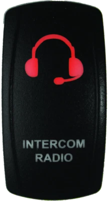 DragonFire Racing Lighted Switch Int/Rad On/Off Red Led | 522627 - Image 1 of 3