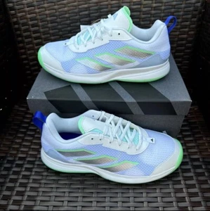 adidas AvaFlash Women Tennis Shoe Sneaker HP5272 White Green Size 8.5 NIB - Picture 1 of 6