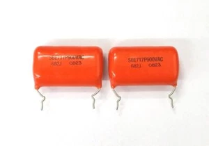 Lotto di 2 condensatori 0,0068uF 900 V Sprague Orange Drop® 717P900V682J 6800pF - Foto 1 di 1