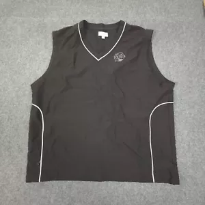 Cutter & Buck vest Mens 2XLARGE Black Golf V Neck Sleeveless windtec Size 2XL - Picture 1 of 10