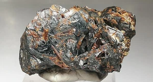 122 CARATS RARE NATURAL HEMATITE WITH RUTILE CRYSTAL FROM PAKISTAN, (L-38), - Picture 1 of 11