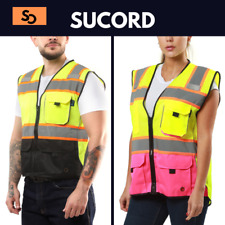 High Visibility Reflective Safety Vest for Construction, Running, Cycling, and M