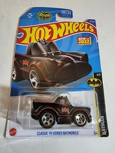 2022 Hot Wheels #78 BATMAN 3/5 CLASSIC SERIE TV BATMOBILE - Foto 1 di 7