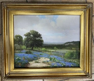 JULIAN ONDERDONK, HILL COUNTRY VIEW, FRAMED CANVAS GICLEE PRINT, 26"x22" - Picture 1 of 1