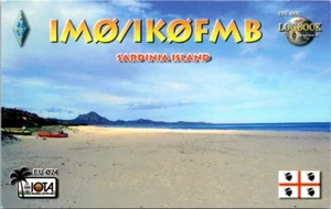 VTG HAM RADIO CQ QSL QSO CARD IM0/IK0FMB SARDINIA ISLAND - Picture 1 of 2