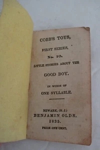 COBB'S TOYS, erste Serie Nr. 10, The GOOD BOY, 1835, seltenes Chapbook - Bild 1 von 6
