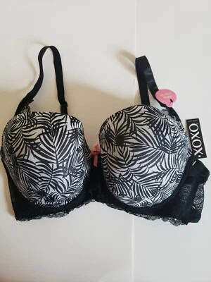 XOXO Womens Bra 40D Multicolor Black Lace Padded Underwire 2513-28 - Image 1 of 4