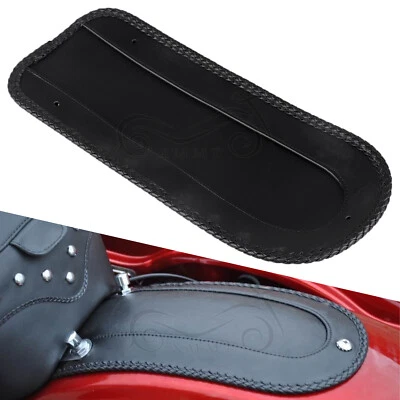 Recubrimiento de babero guardabarros de cuero para asiento trasero solo negro para Harley Heritage Softail Classic Foto 1 de 4