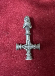 Wolf Cross Pewter Viking Amulet Pendant Necklace - pre-owned - 1 5/8" - 9.1 gram - Picture 1 of 7