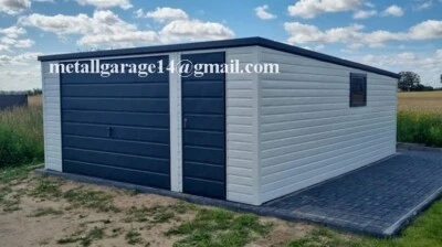 5x5 Blechgarage Moderngarage Fertiggarage Metallgarage Lagerraum Laube Lagerbox - Bild 1 von 2