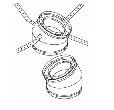 Superior Wood Burning Chimney Pipe 30E-8DM 30 Degree Elbow Offset and Return - Image 1 of 3