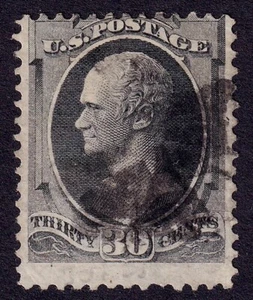 US Scott 165, 1874 Hamilton, 30c grau schwarz, FINE USED - Bild 1 von 1